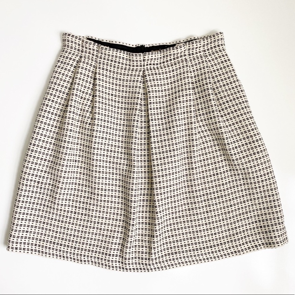 Massimo Dutti Woven Pleated Skirt